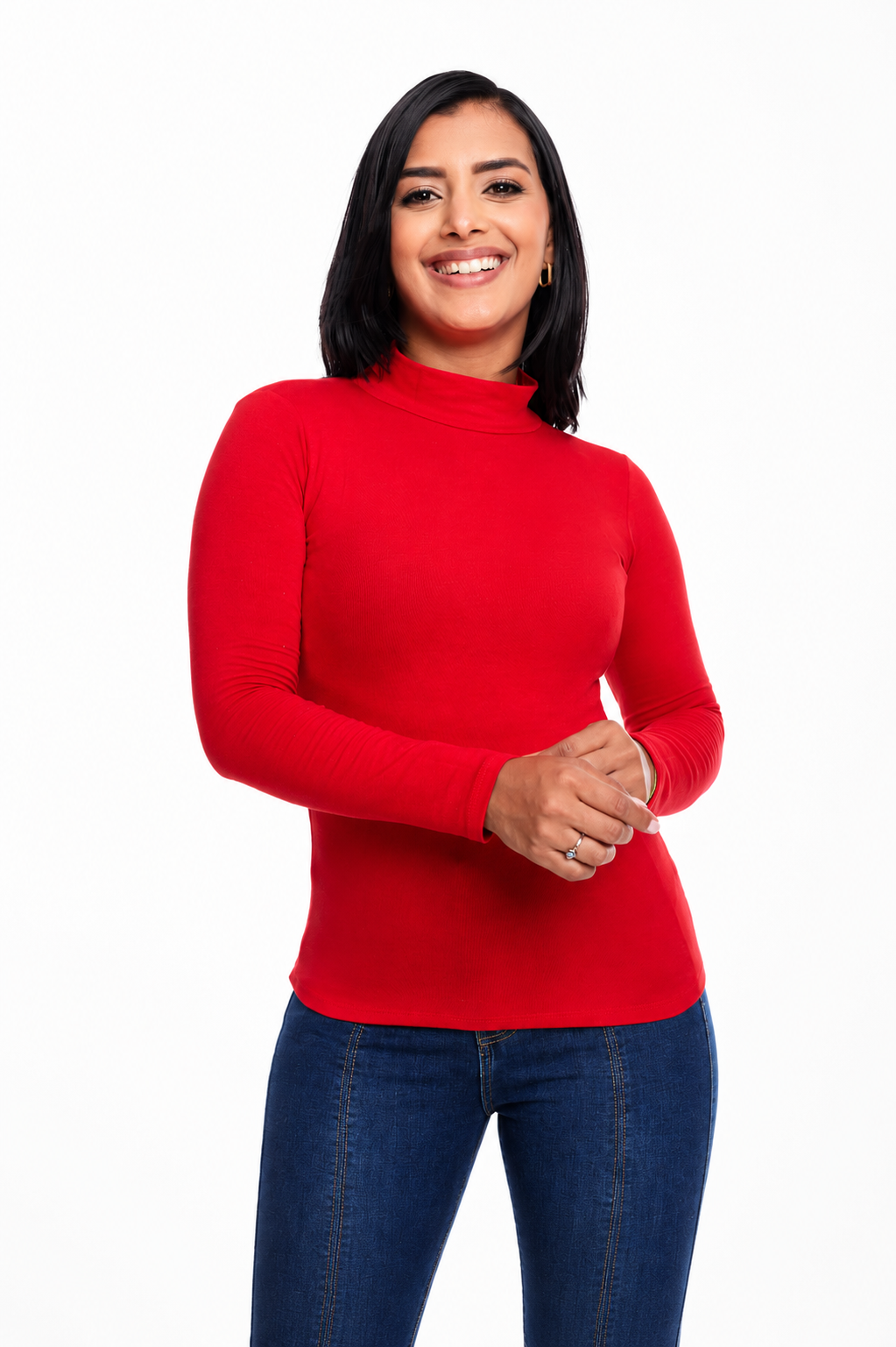 Top canalé premium color negro